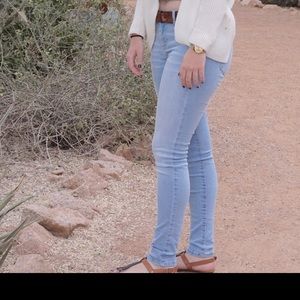 Abercrombie & Fitch Ripped Skinny Jeans Light Wash